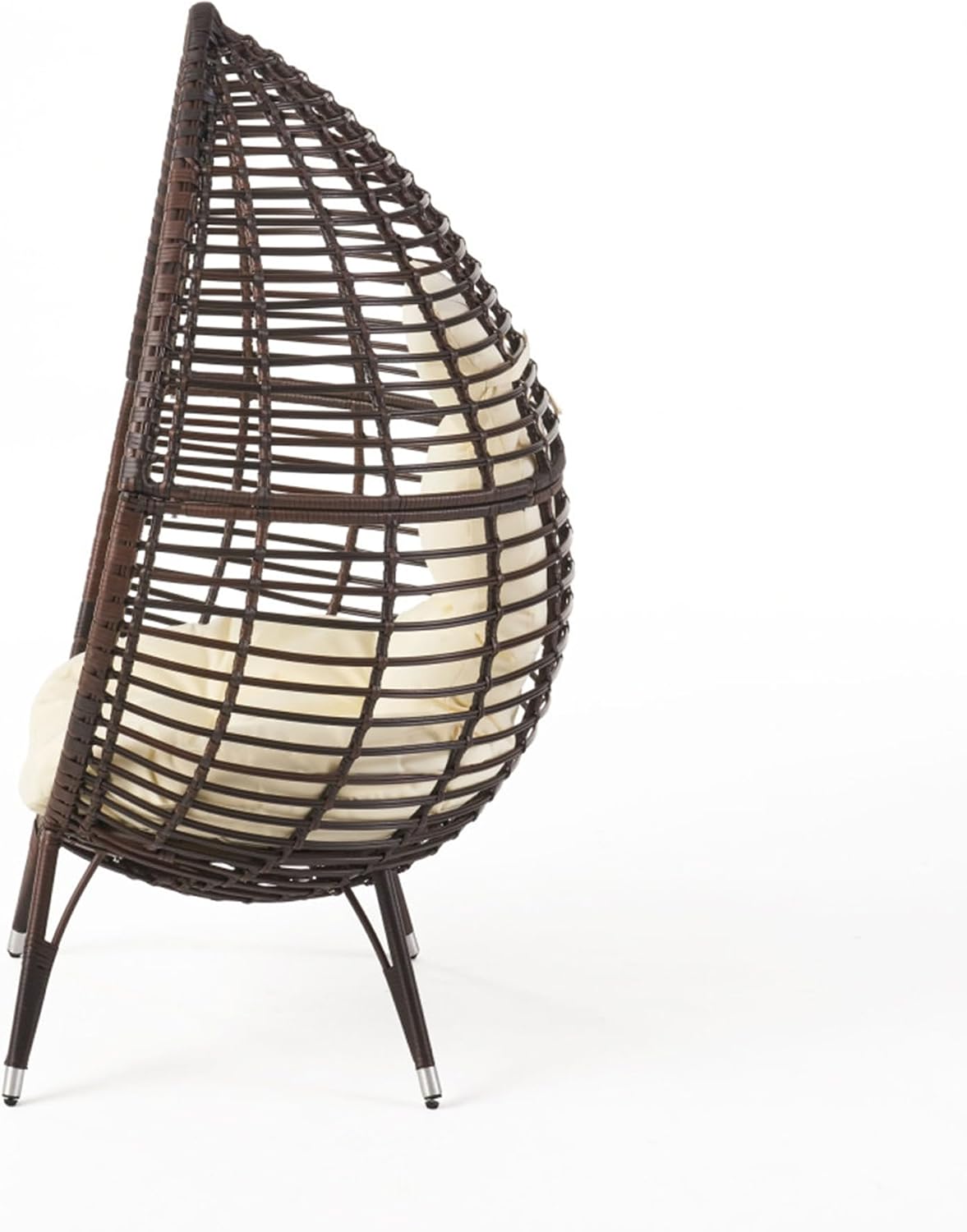 Cutter Teardrop Egg Chair Papasan Comfy Wicker Hanging Cushion Bedroom Indoor Outdoor