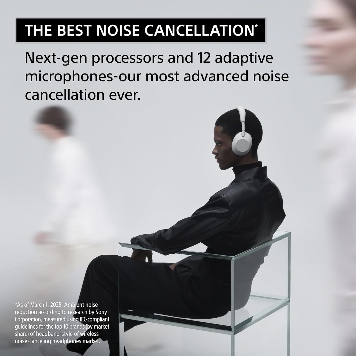 Sony WH-1000XM6 The Best Wireless Noise Canceling Headphones + Portable Charger + Headphone Stand + 20W 2-Port Wall Charger (Platinum Silver)