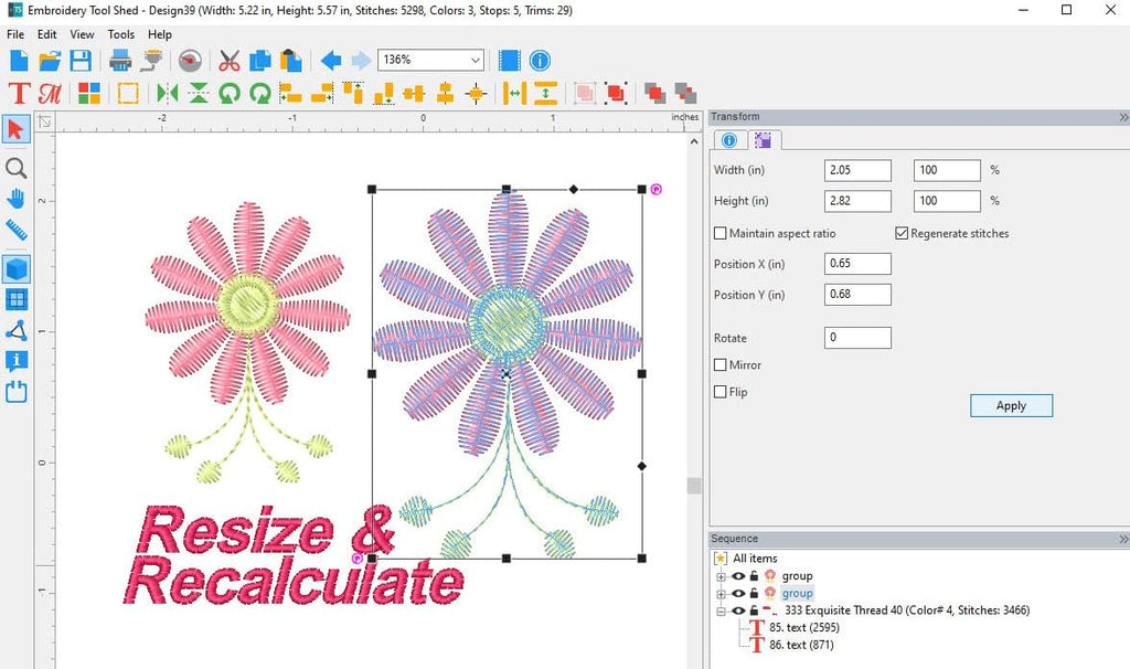 Embroidery Tool Shed PLUS - Machine Embroidery Editing Software for PC & MAC