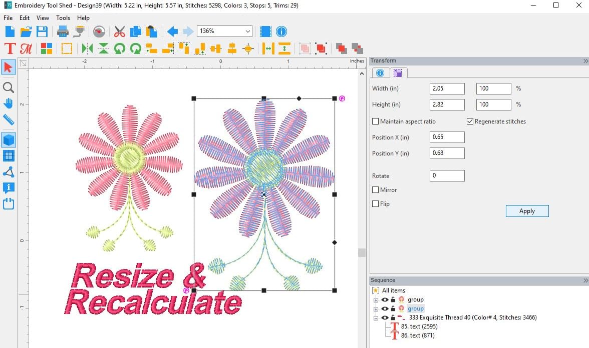 Embroidery Tool Shed PLUS - Machine Embroidery Editing Software for PC & MAC