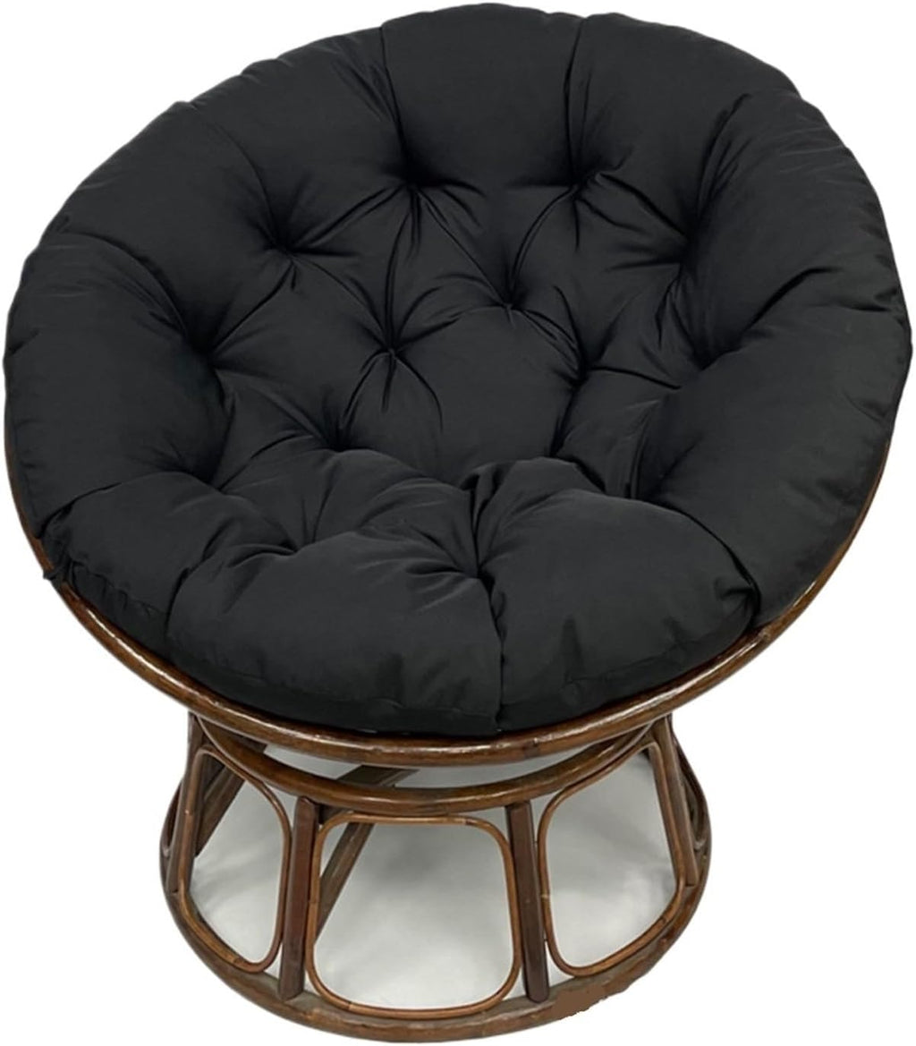 Tufted Papasan Chair Cushion (Frame Not Included), Outdoor Waterproof Durable Wicker Hanging Egg Chair Cushions, Round Cushions for Outdoor Furniture