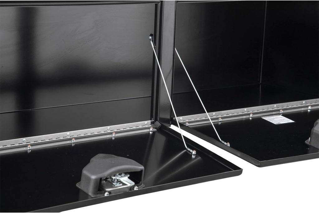 Buyers Products 1702325 Black Steel Underbody Truck Tool Box – 18 x 18 x 72 Inch - Truck Bed & Underbelly RV Storage Box, Locking T-Latch, Weather-Resistant, Heavy-Duty Flatbed Job Box, Made in USA