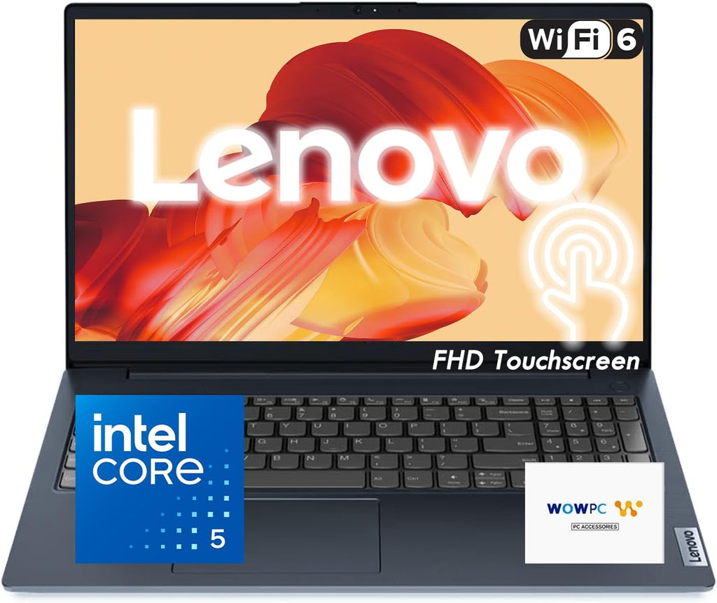 Lenovo IdeaPad Touchscreen Business Laptop, Intel 10-Core i5-1335U (Up to 4.6 GHz), 15.6' FHD Display, 8GB RAM, 256B SSD, Copilot AI-Ready, Wi-Fi 6, SD Card Reader, Windows 11 Home