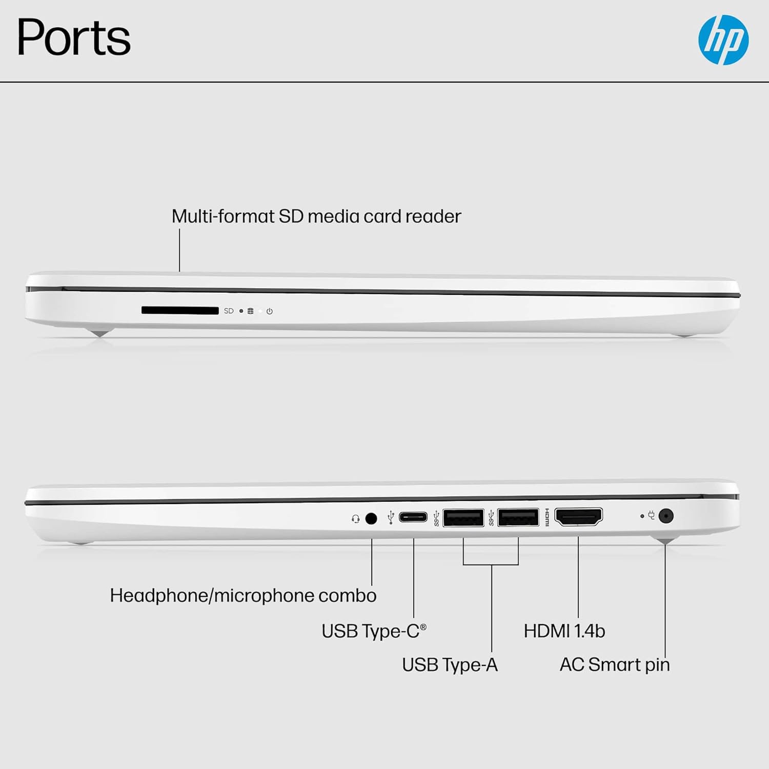HP 14' Laptop for Student Business, Intel CPU, Light & Slim, Fast, 1-Year Office 365, 16GB RAM, 64GB eMMC, with Portable Accessories, 4K Graphics, Windows 11S, Snowflake White