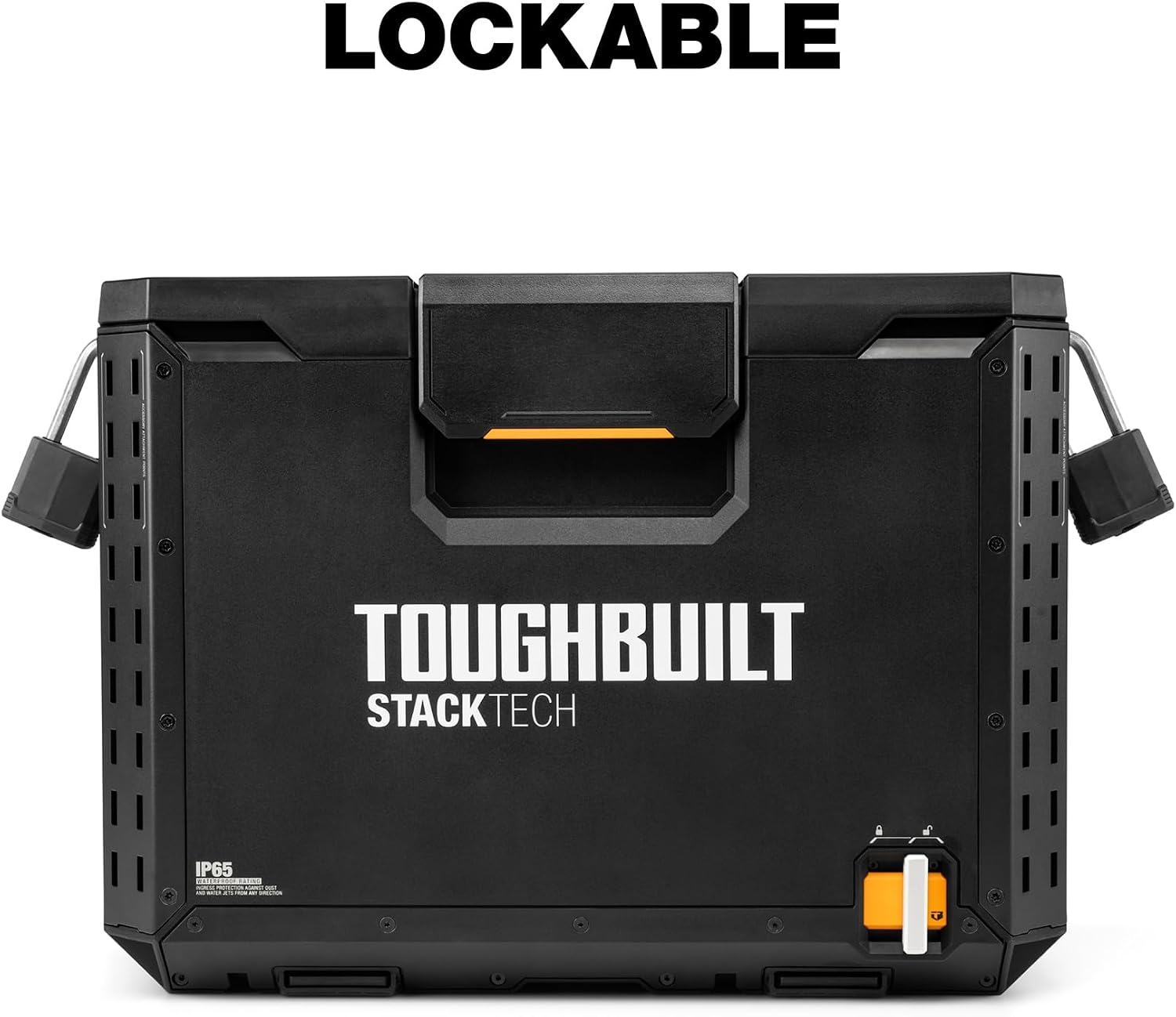 ToughBuilt StackTech XL Tool box Organizer with Lock and Removable Tray, Black
