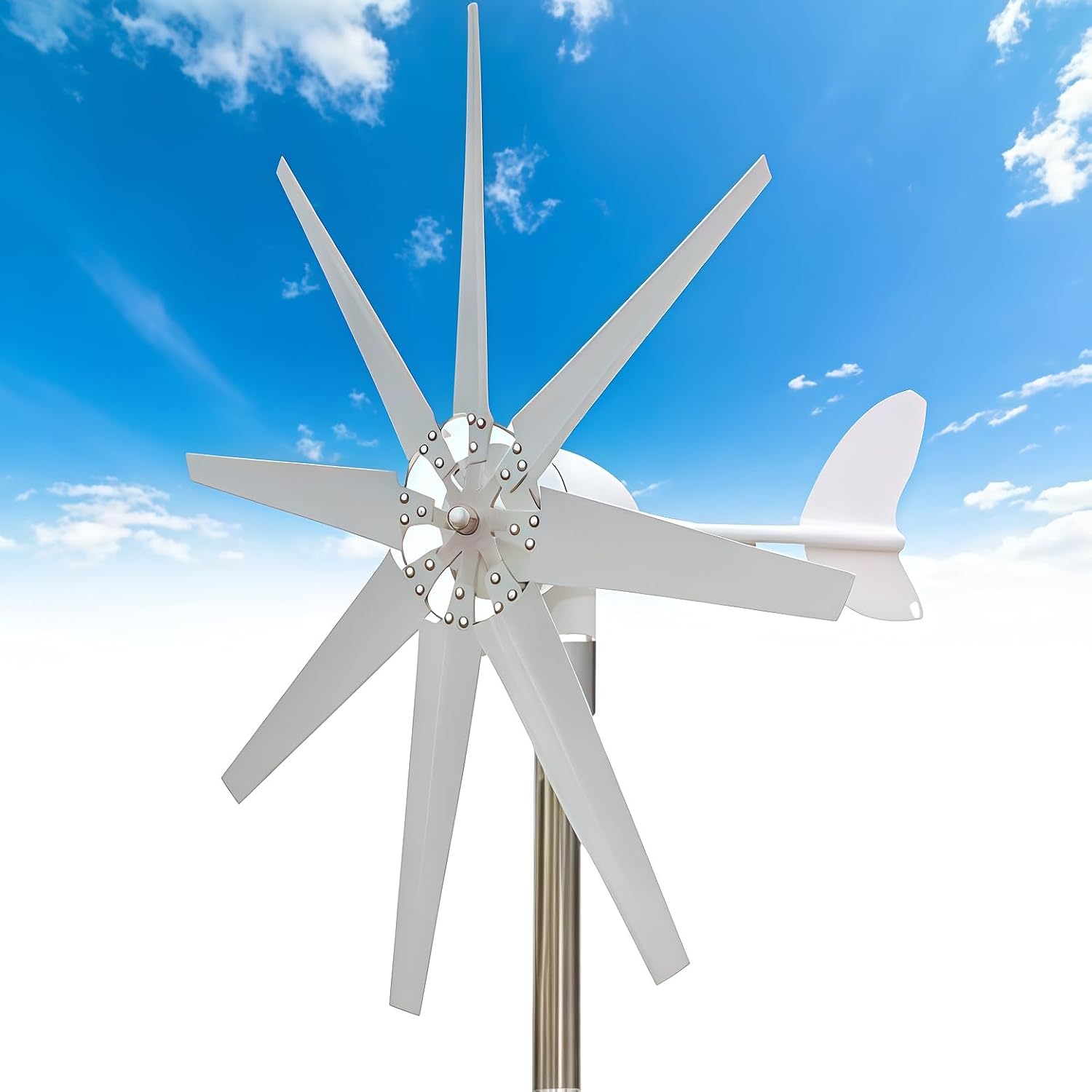 3000W Wind Turbine Generator Kit for Home, Small Windmill Power System, Hybrid Solar Wind Energy Solution (48V) - Efficient Renewable Energy Solution