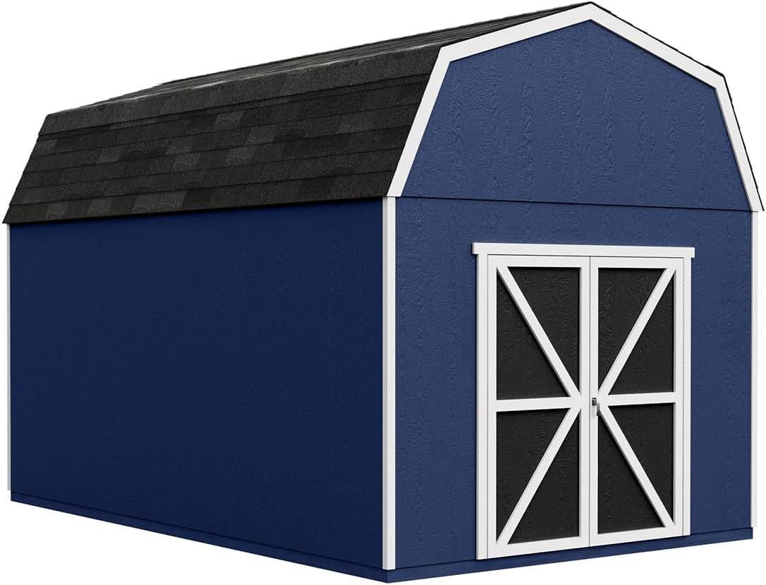 Handy Home Products Braymore 10x16 Do-It-Yourself Wooden Storage Shed- Does not Include Floor kit, Paint, or Roofing Shingles