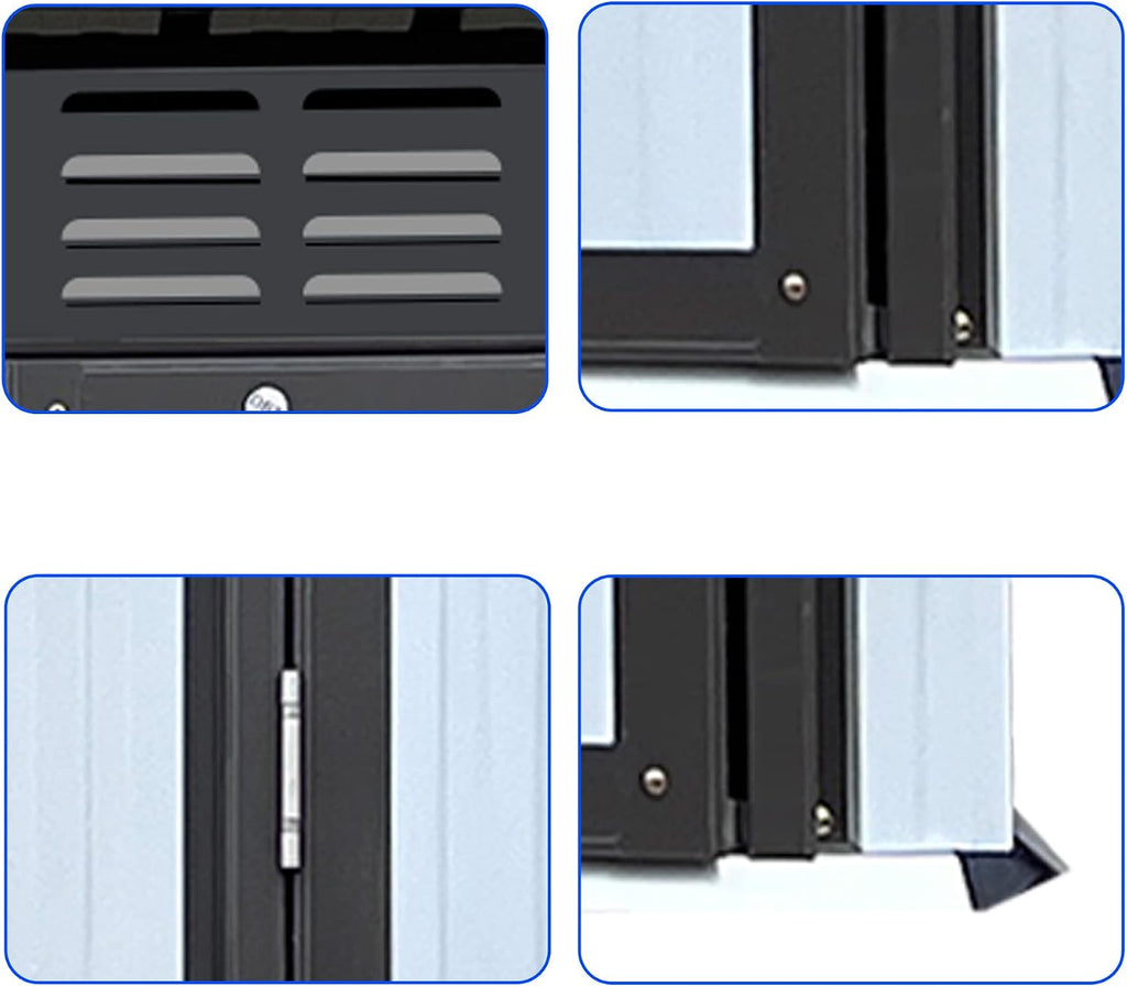 Ritsu 5Ft x 3Ft Outdoor Metal Garden Shed, Steel Garden Storage Shed with Single Lockable Door & Vents, Waterproof Anti-Corrosion Tool Storage Clearance for Backyard Patio Lawn, White+Black