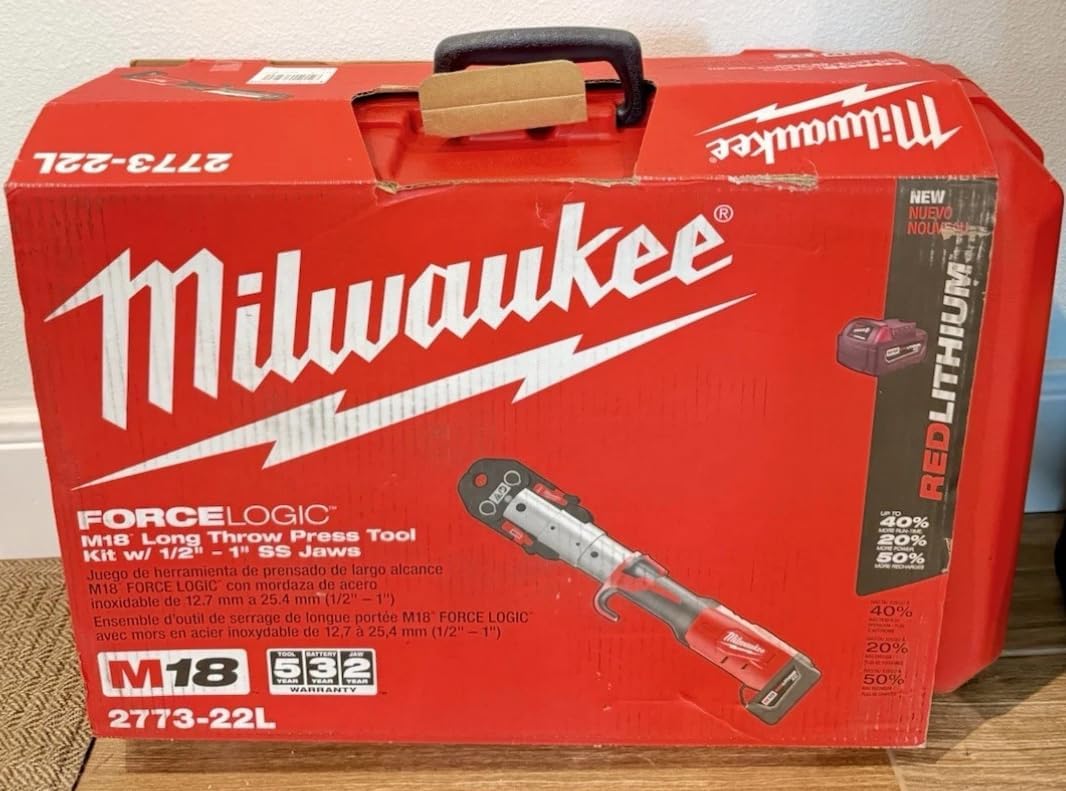 Milwaukee M18 18-Volt Lithium-Ion Cordless Force Logic 1/2 in. - 1 in. Long Throw Press Tool Kit