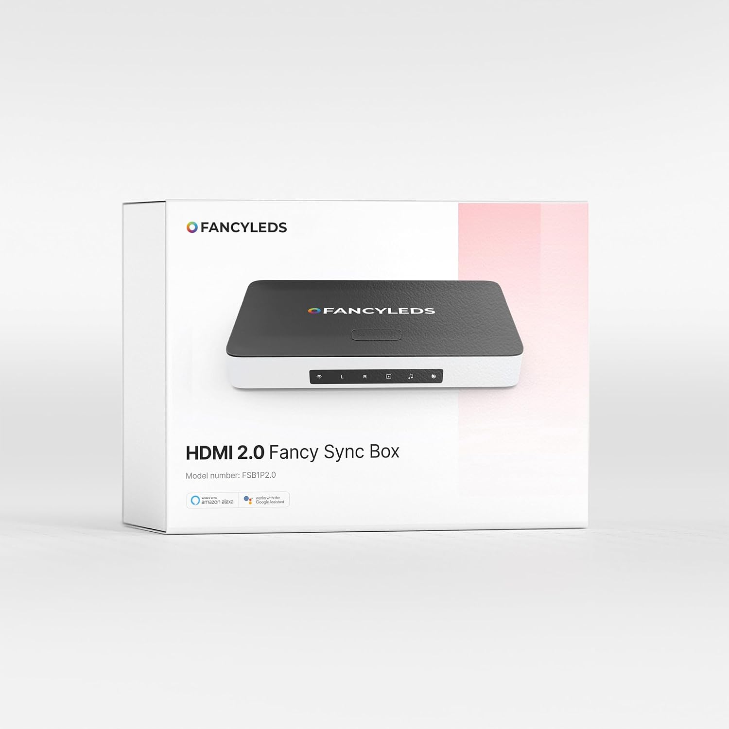Fancy Sync Box Ambient TV Backlighting Syncing Box HDMI 2.0 All TV Sizes Fancyleds (70' to 90')
