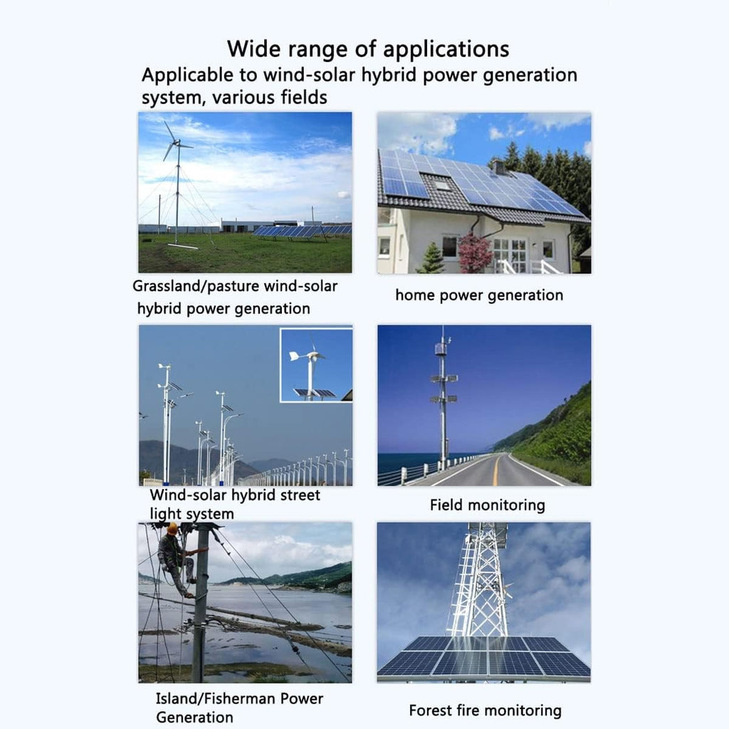 3000W Wind Solar Hybrid Charge Controller with LCD Display,24V/48V Automatic Wind and Solar Charge Controller , 1500W Wind + 1500W Solar Wind Power Accessories Intelligent Regulator
