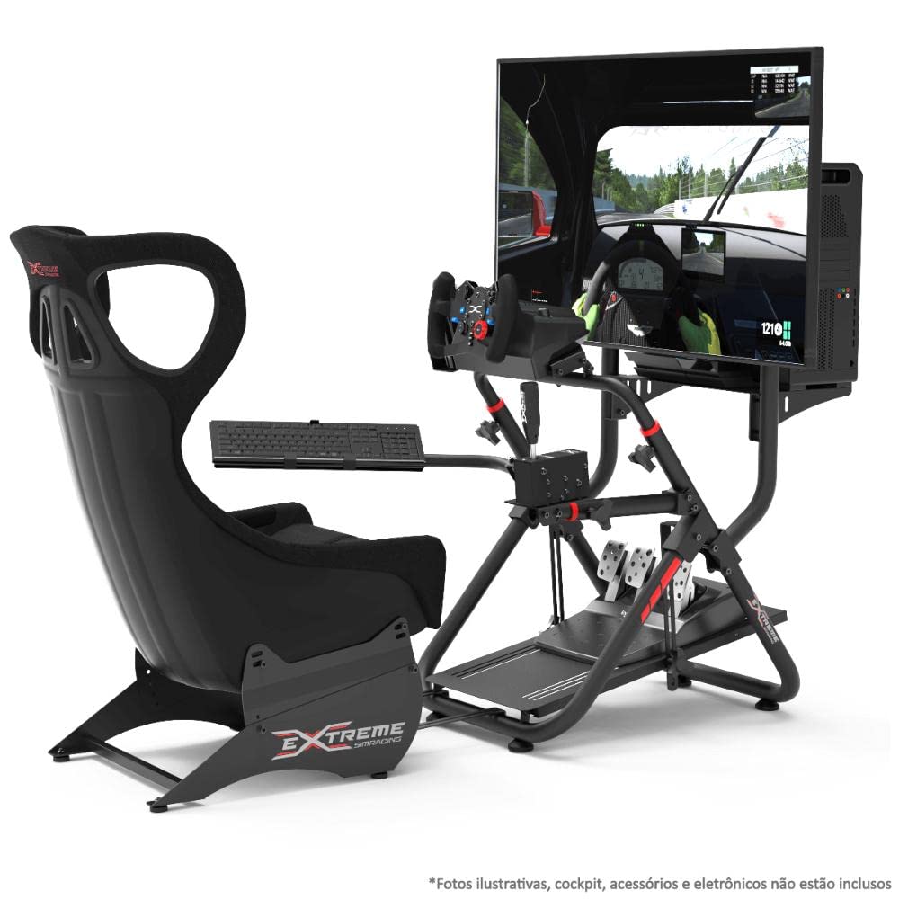 Extreme Sim Racing Tv Stand Add-on Upgrade for Wheel Stand SXT V2 - Fits only SXT V2 - Suitable for TV sizes up to 50'