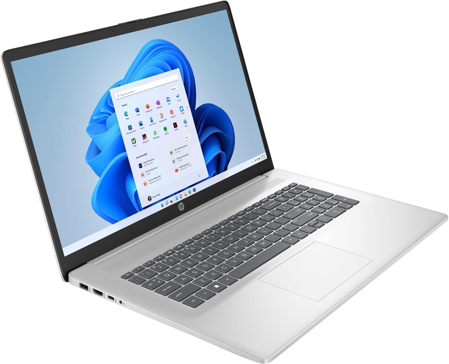 HP 2025 Laptop | 17-CP200 | 17.3' 1920 x 1080 IPS | AMD-4 Core AMD Ryzen 5 7520U | 8GB LPDDR5 | 512GB SSD | Windows 11 Home | Wi-Fi 6 - Bluetooth 5.3-720p HD Camera - Natural Silver