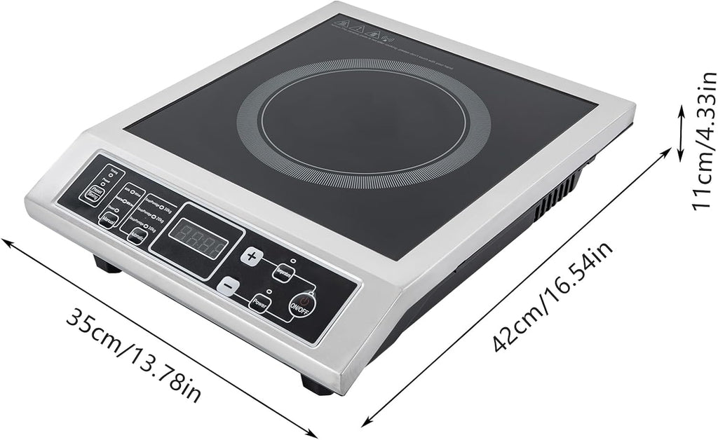 Portable Induction Cooktop, 3500W Professional Countertop Induction Cooktop with 8 Levels Adjustable Temperature & Sensor for Dorm Rooms & Home Kitchens and Backyard Cooking