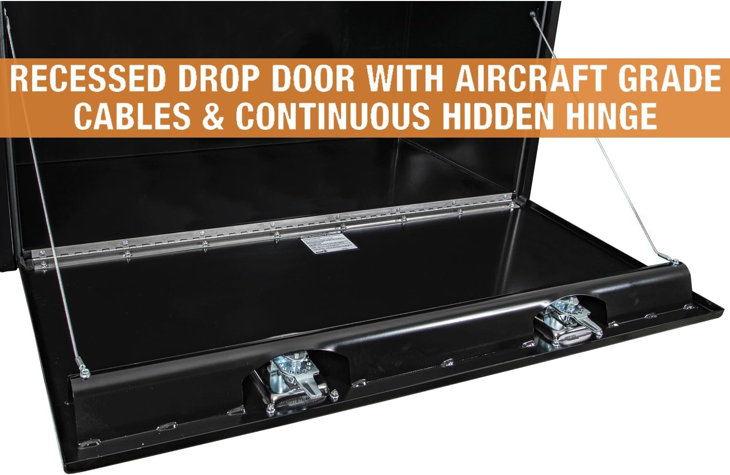 Buyers Products 1704310 Black Steel Underbody Truck Tool Box – 24 x 24 x 48 Inch - Truck Bed & Underbelly RV Storage Box, Locking T-Latch, Weather-Resistant, Heavy-Duty Flatbed Job Box, Made in USA
