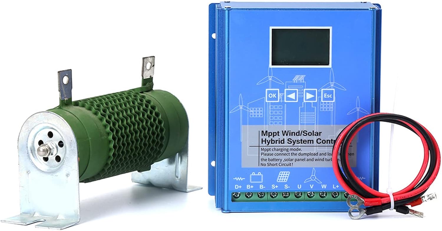 6000W 12V/24V Wind Solar Hybrid Charge Controller,Auto Regulator MPPT Wind Solar Hybrid Boost Controller, for 3000W Wind Turbine Generator 3000W Solar Panel