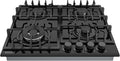 Empava 24' Gas Stove Cooktop 4 Italy Sabaf Sealed Burners NG/LPG Convertible Tempered Glass in Black, 24 Inch
