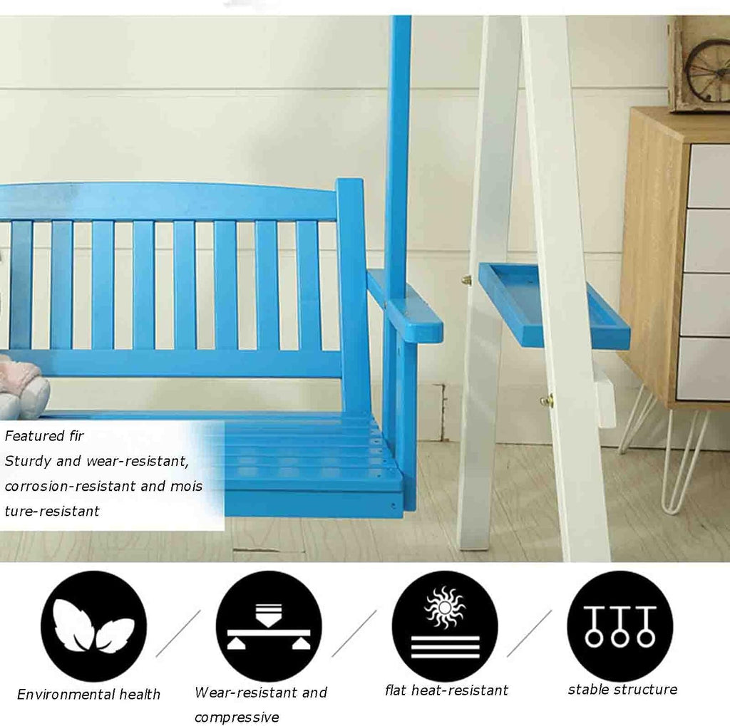 Outdoor Swing, Indoor Hanging Chair, Solid Wood Children's Rocking Chair, Adult Hanging Chair (A)