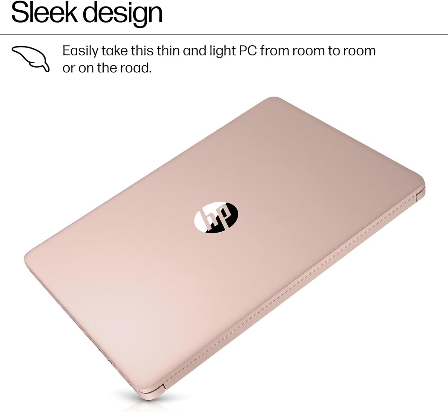 HP 14' Rose Gold Laptop for Student Business 2026, Intel CPU, Light & Slim, Fast, Office 365 Included, 16GB RAM,64GB eMMC, 4K Graphics, w/Accessories, Windows 11S