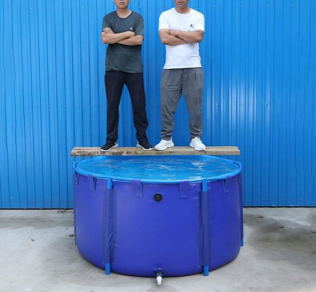 Above Ground Pond,PVC Fish Pond,Canvas Fish Pond Pool,Round Thickening Fish Pond Pool,Pool Above Ground with Durable Framed,for Fish Farming,Aquatic Products Breeding Pond 59 X31.5 in/356Gal