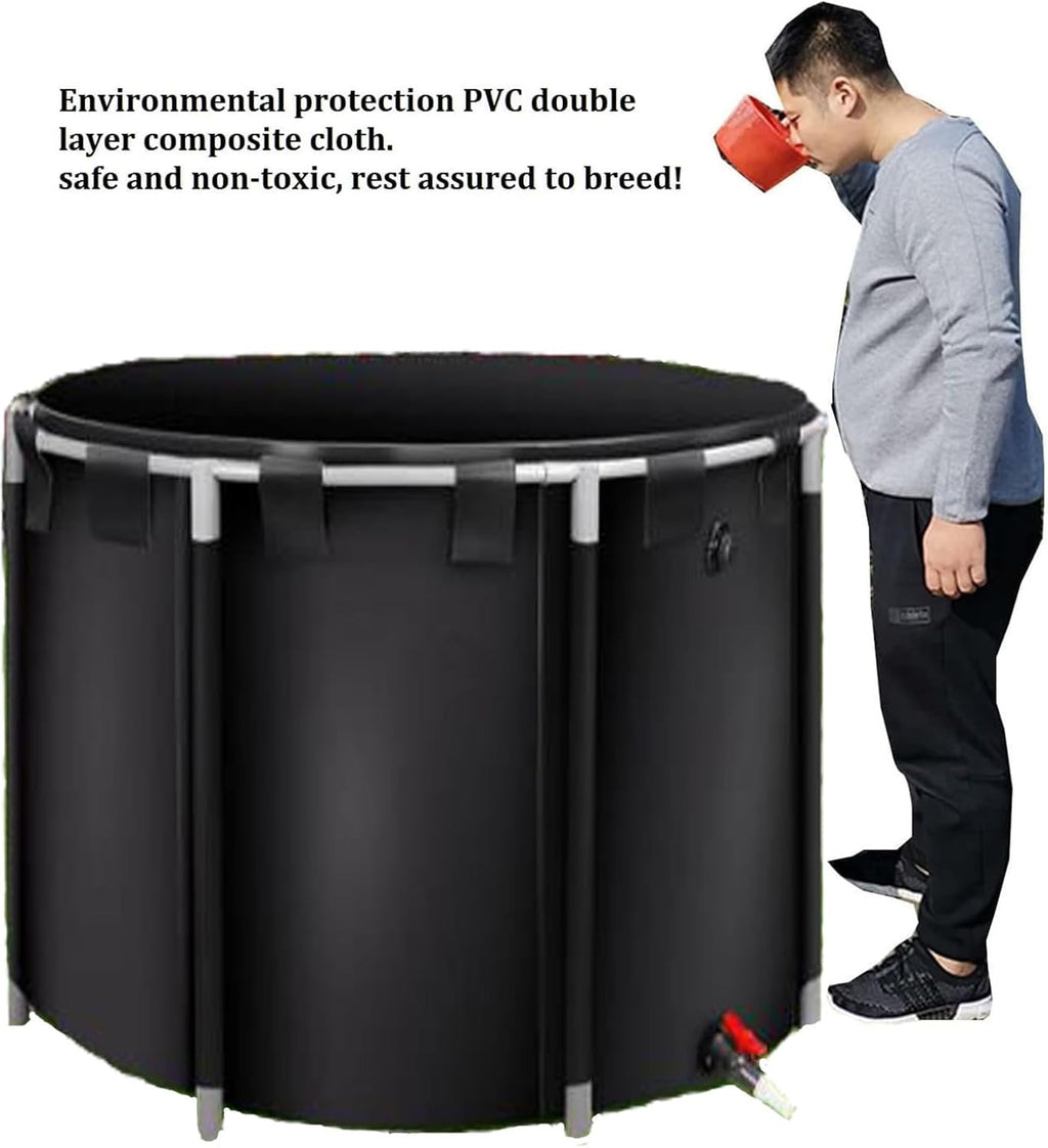 Above Ground Pond,Canvas Fish Pond Pool,Round Thickening Koi Pond Tank,PVC Fish Pond,Pool Above Ground with Durable Framed,for Fish Farming Aquatic Products Breeding Pond 59x39in/449Gal