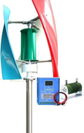 Wind Turbine Kit 3000W Vertical Axis Wind Turbine Generator with Solar Hybrid Controller, Free Energy Windmill Power Generation