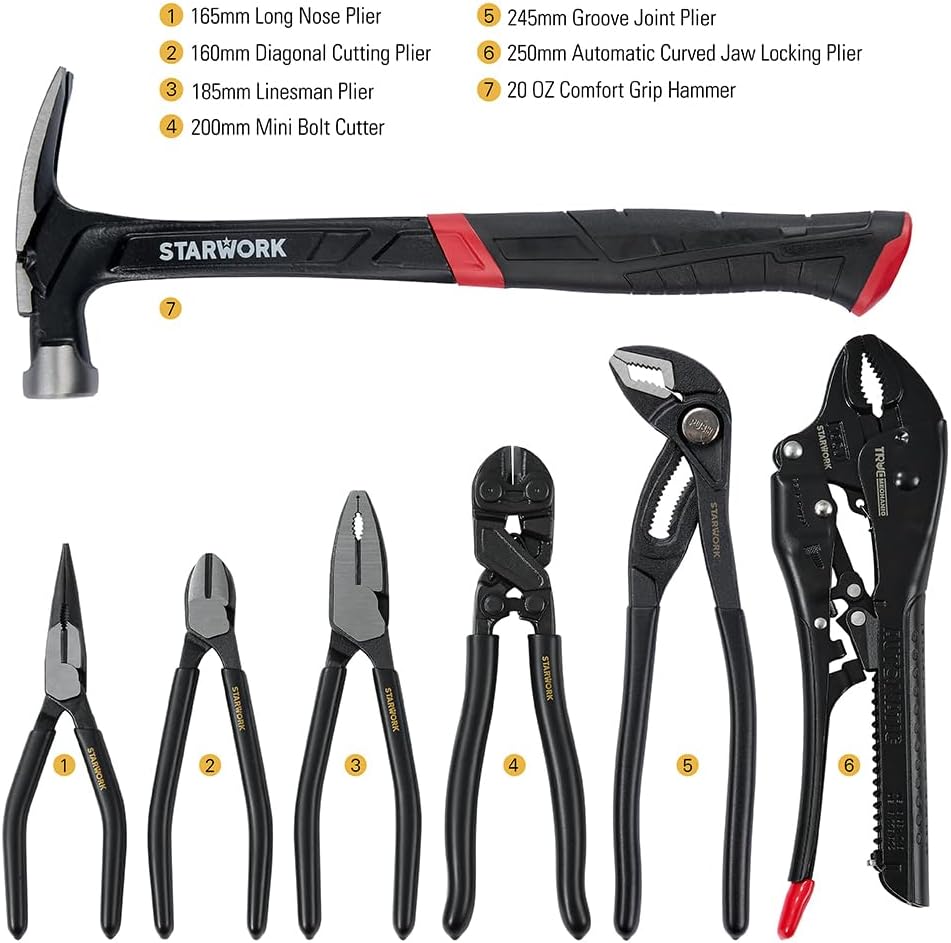 STARWORK TRUE MECHANIC 306-Piece Mechanics Tool Set and Socket Set, Comprehensive Tool Kit, Automotive Repair Tool Set, Professional