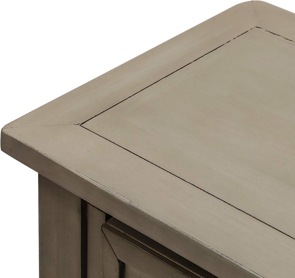 Merax Console Table Sofa Table with Two Storage Drawers and Bottom Shelf for Living Room, Entryway, Easy Assembly (Grey Wash)