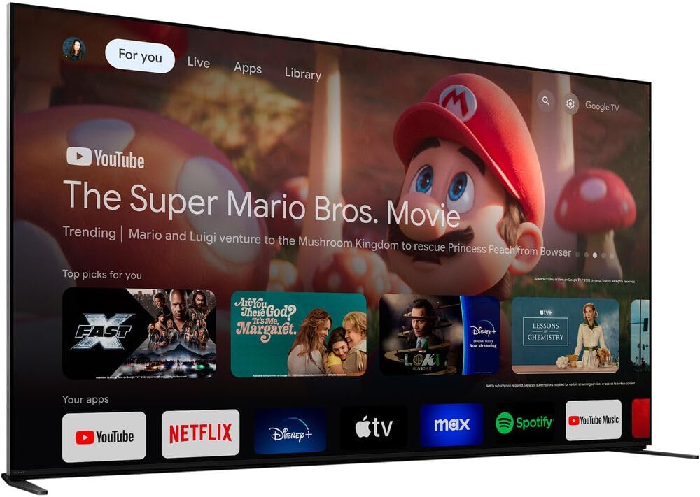 Sony BRAVIA 9 K75XR90 75 inch 4K HDR Smart QLED Mini-LED TV Bundle with Premiere Movie Streaming Package & TV Setup Bundle with Wall Mount + Surge Adapter + HDMI Cable & More (2024 Model)
