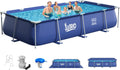 15'*7'3'*33' Rectangular Above Ground Swimming Pool Metal Frame Family Pool for Kids and Adults with 530 GPH Filter Pump Pool Cover and Ground Cover Capacity 1680 Gallon