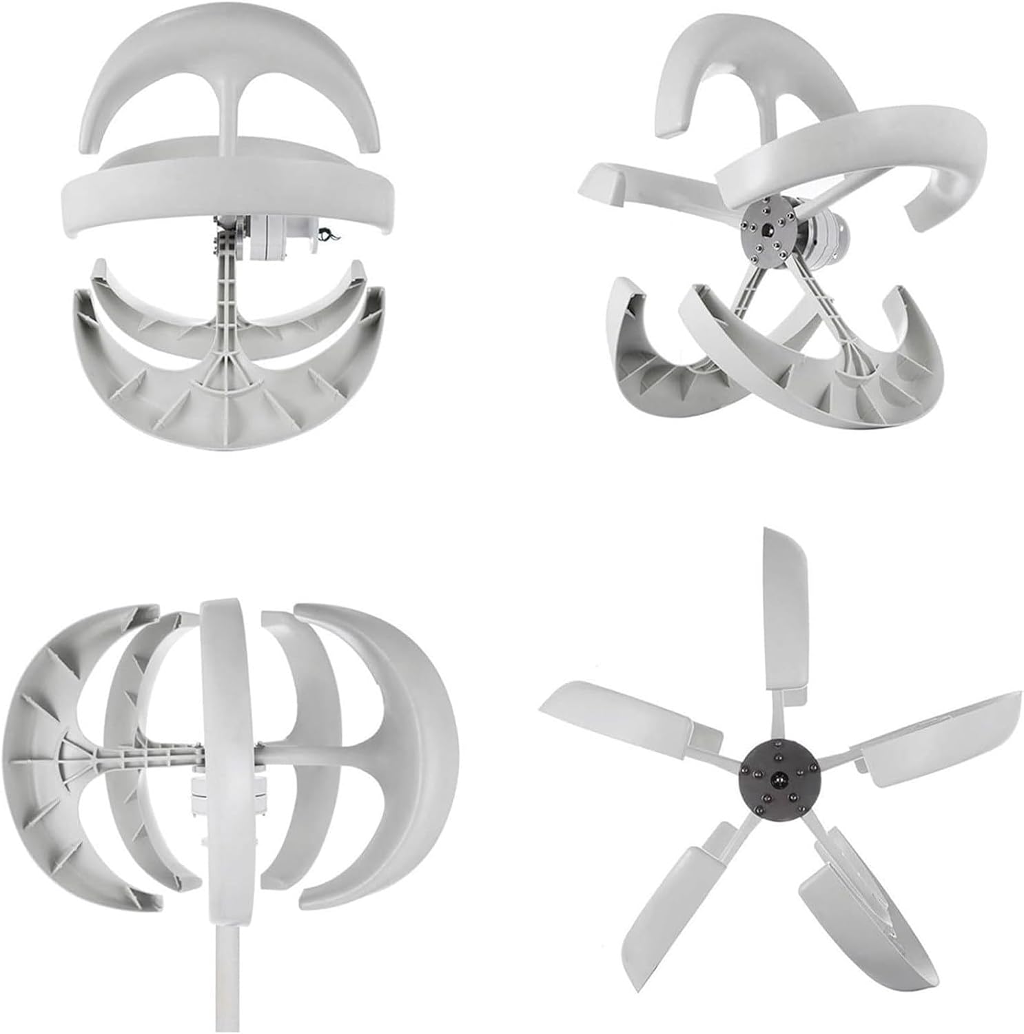 Wind Turbine Generator Kit 3000W 4000W 5000W with Controller, Wind Generator for Home Use, Vertical Wind Turbine Windmill Power Generator,5000W-24V