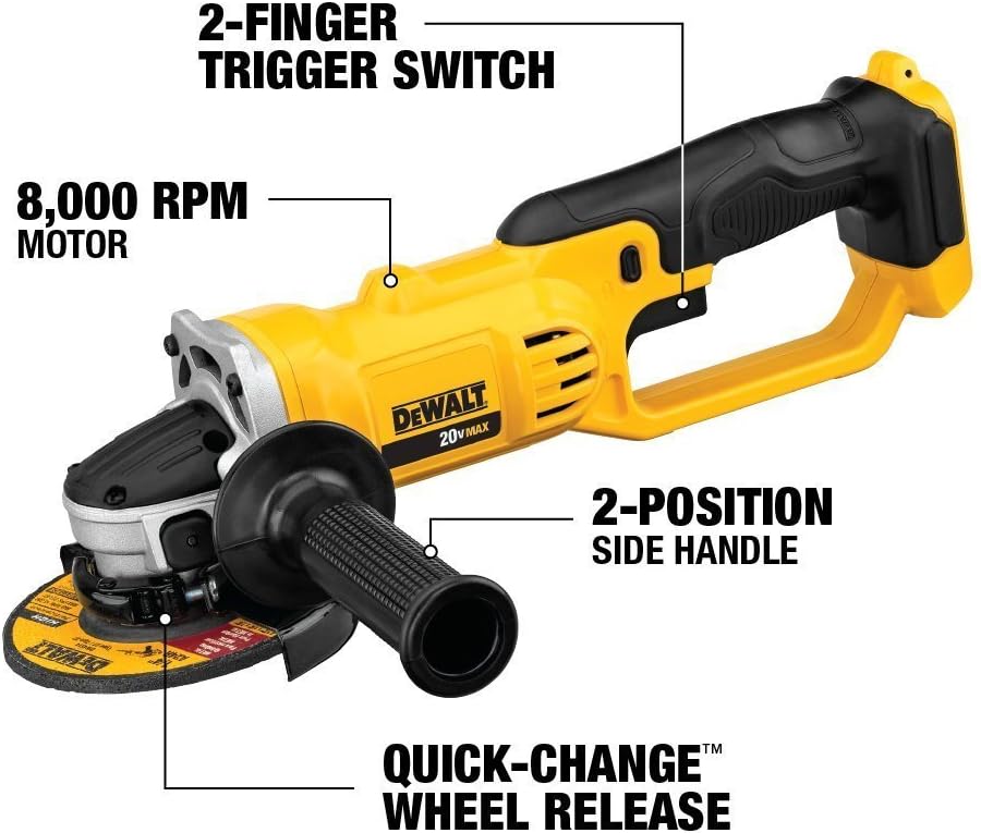 DEWALT DCK240C2 20v Lithium Drill Driver/Impact Combo Kit with 20V MAX* Lithium Ion 4-1/2' grinder