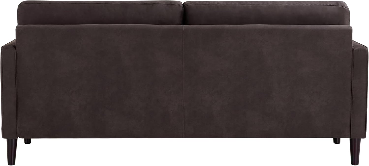 Studio Living® Lexington 75.6' Sofa, Modern Design, Pocket Coil Comfort, Easy Assembly, Faux-Suede Fabric, Charcoal