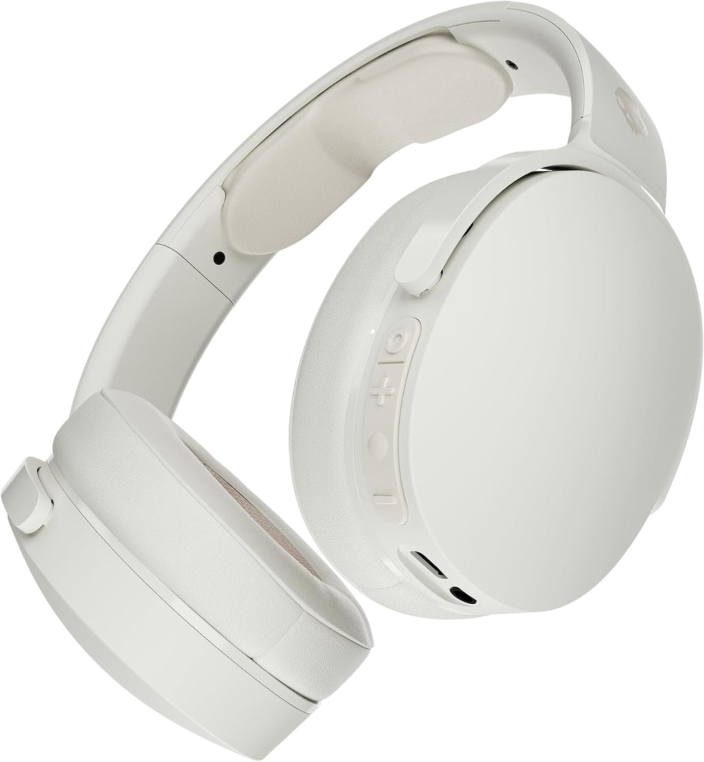 Skullcandy Hesh Evo Wireless Over-Ear Bluetooth Headphones, Noise Isolating, Up to 36 Hours Battery, Foldable Lightweight Design, Microphone for iPhone Android - Bone