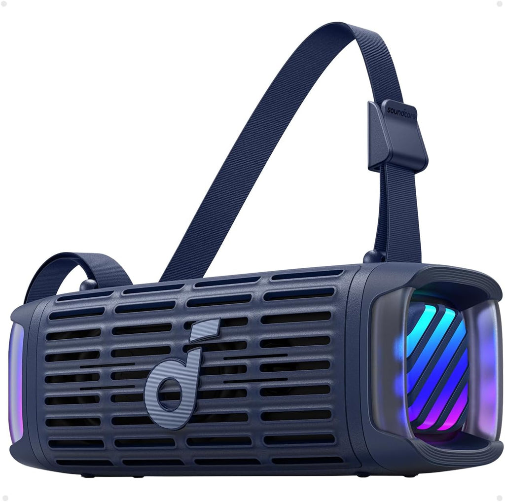 Soundcore Boom 3i by Anker, Compact Outdoor Speaker, IP68 Waterproof, Floating Playback, Saltwater-Resistant, BassUp 2.0, 50W Portable Speaker, Bluetooth 5.3, 16H, TWS, Kayak/Fishing/Camping-Blue