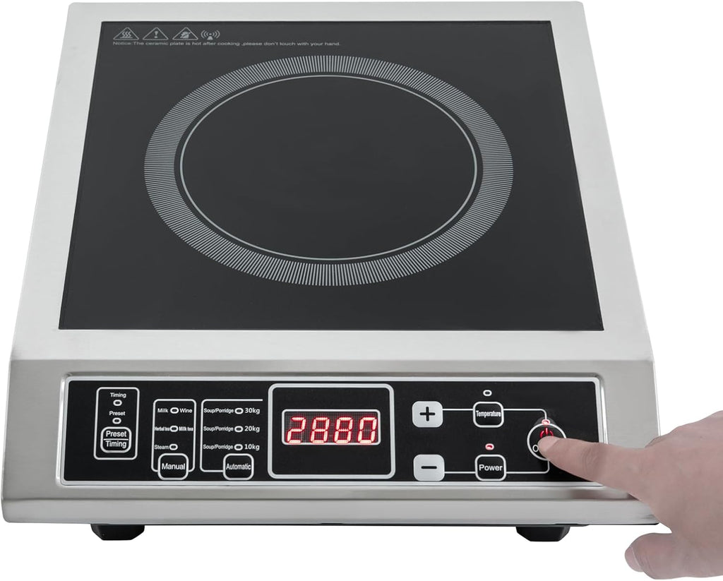 Induction Cooktop,Portable Induction Cooktop Countertop Burner,Professional Countertop Induction Cooktop with Timer, 0-3H,Overheating Protection (3500W)