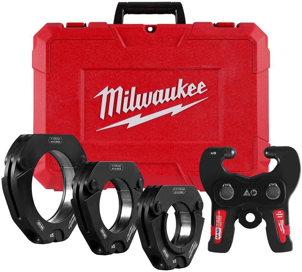 Milwaukee 2-1/2 Inch - 4 Inch CTS-V Pivoting Press Ring Kit for M18 FORCE LOGIC Press Tools