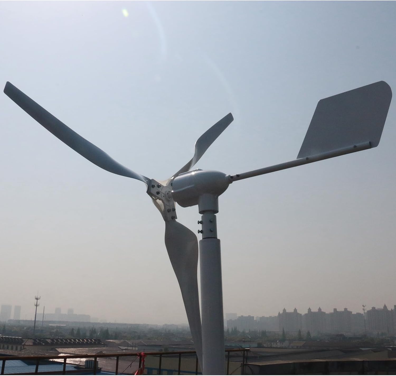 2200W / 3000W Home Wind Turbine Generator Kit 12V / 24V / 48V Permanent Magnet Wind Turbine Generator with Controller, 3 Blades Economy Windmill for Wind Solar Hybrid System,3000w,24V