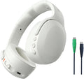 Skullcandy Crusher Evo Wireless Bluetooth Headphones with Extra USB-C Charging Cable, Multi-Sensory Bass, Noise Isolating Over-Ear Fit, 40 Hours Battery, Microphone for iPhone Android - Bone