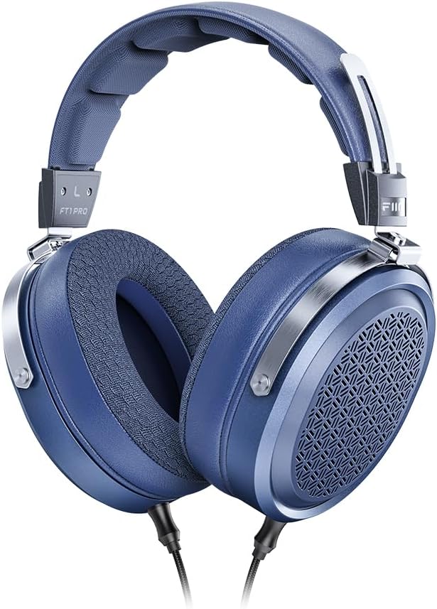 FiiO FT1 Pro Open-Back Planar Magnetic Wired Hi-Fi Headphones for Home, Studio, Recording, High Sensitivity (Blue)