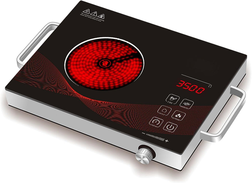 2200W Convenient High Power Electromagnetic Portable Induction Cooktop 5 Temperature Levels 3 Hour Timer Countertop Burner