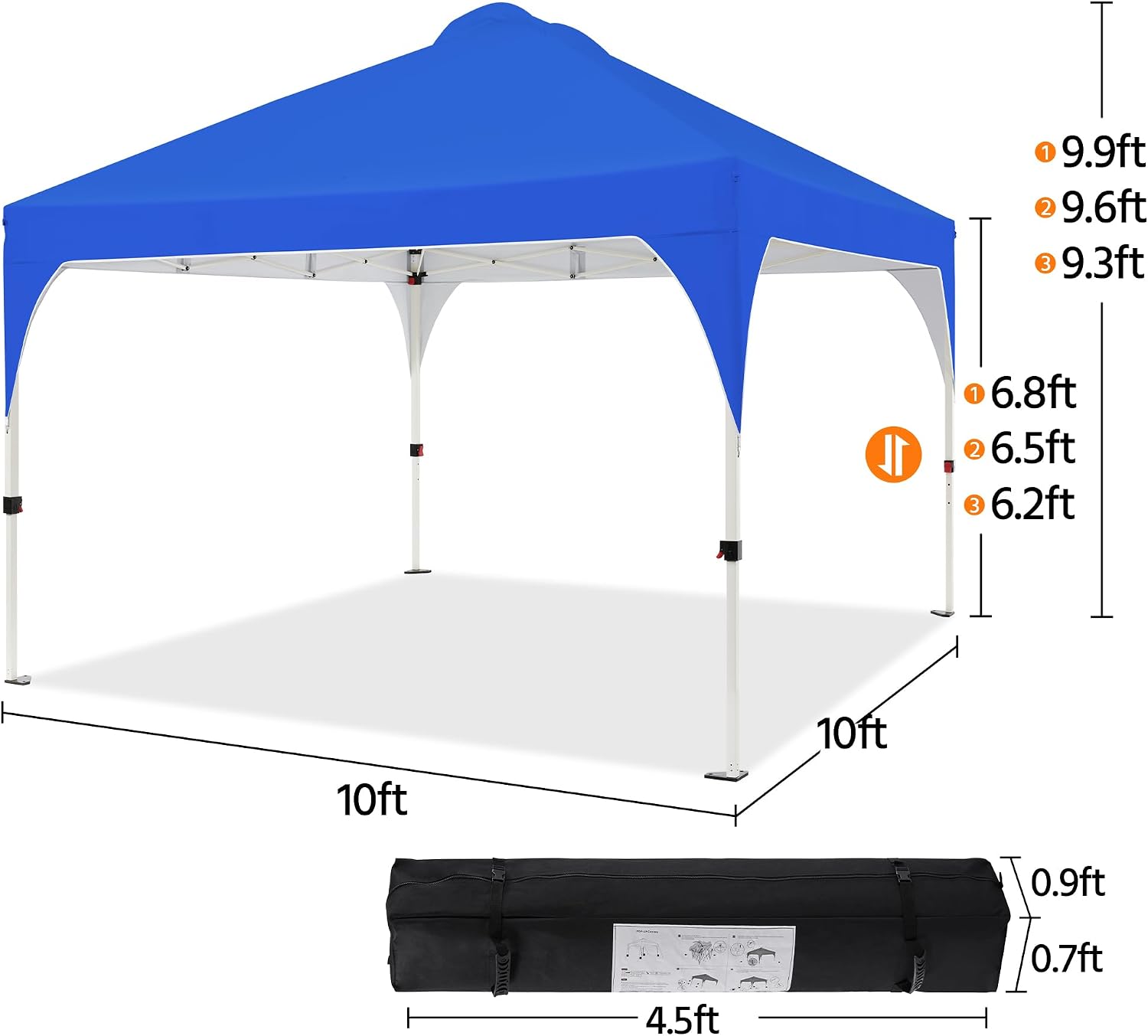 Yaheetech 12x12 Pop Up Canopy Tent with Vent, Easy Set Up Tent, Instant Sun Shelter Canopy with Wheeled Bag, 4 Sandbags, 12 Stakes & 4 Ropes, for Parties, Beach, Outdoor, Blue