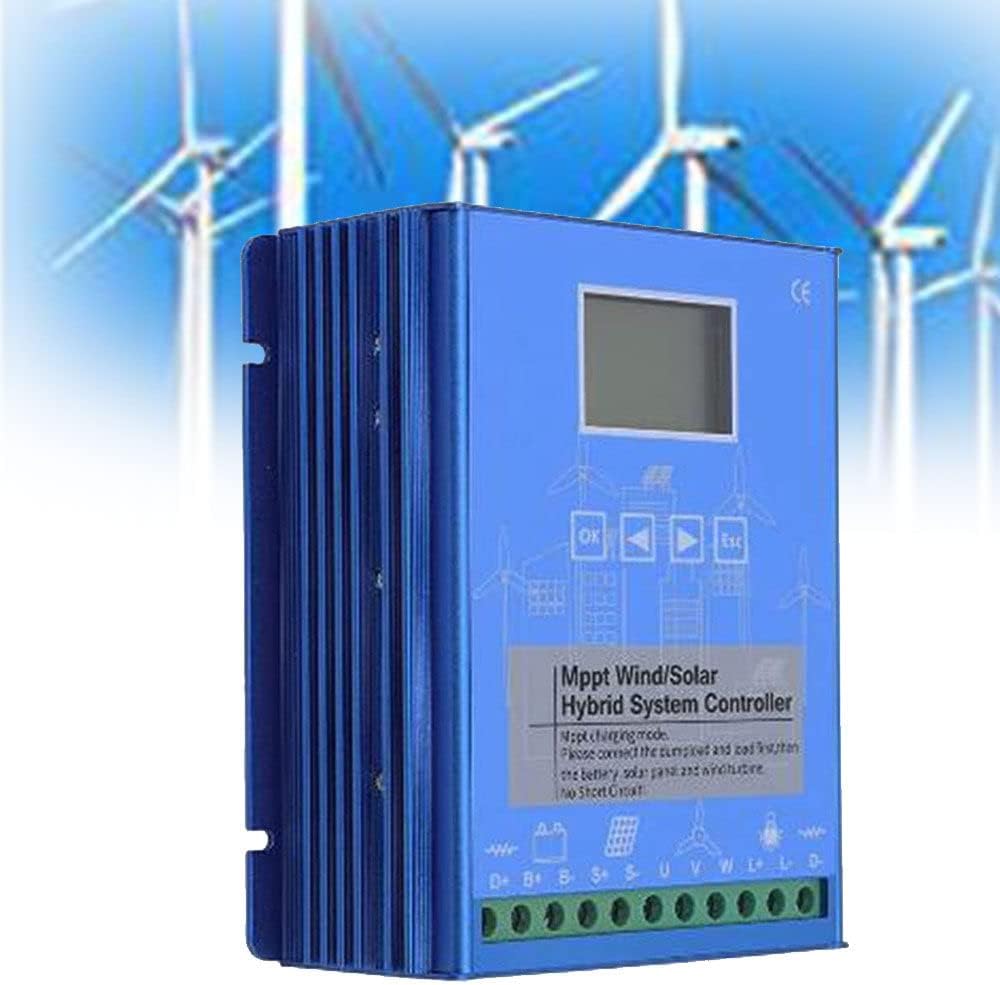4000W Wind Solar Hybrid System MPPT Charge Controller with Dump Load 1000w Wind Turbine Generator 3000W Solar Panel 12V 24V 48VAuto Regulator,24v