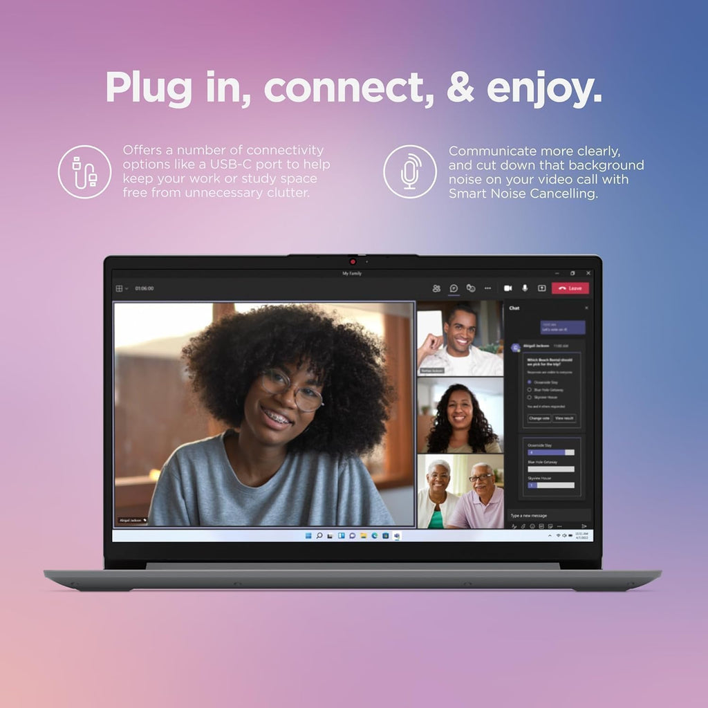 Lenovo IdeaPad Slim 3, 15.6 Inch FHD Laptop | Backlit Keyboard | AMD Ryzen 5 5625U, 6-Core Processor, Up to 4.3GHz | 16GB RAM, 1TB SSD | Windows 11 | WiFi-6 | Lightweight and Ultra-Slim