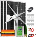 760 Watt Solar Wind Hyrbid System 12V Off Grid Kit: 3pcs 120W Monocrystalline Solar Panel,400W Wind Turbine Generator,Hybrid MPPT Charge Controller & 3000W Inverter & Brackets