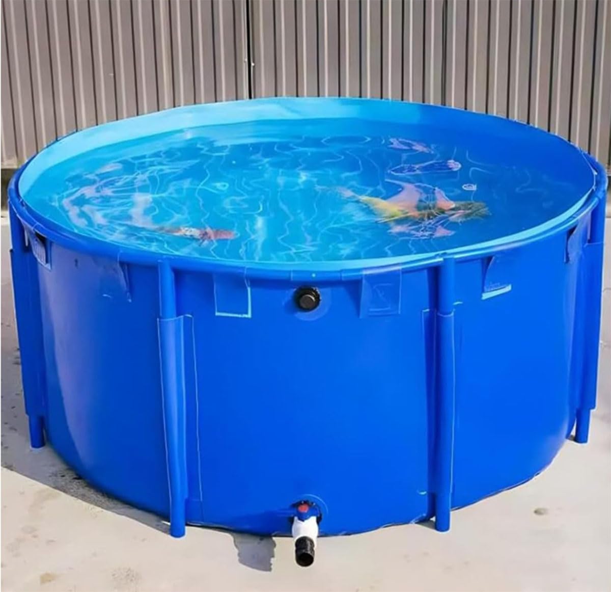 Above Ground Pond,PVC Fish Pond,Canvas Fish Pond Pool,Round Thickening Fish Pond Pool,Pool Above Ground with Durable Framed,for Fish Farming,Aquatic Products Breeding Pond 59 X31.5 in/356Gal