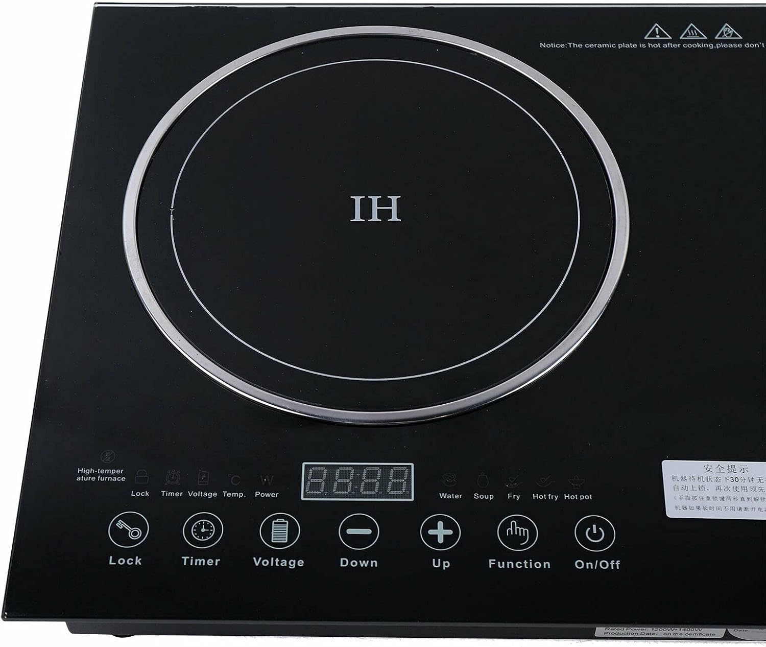 Electric Induction Cooker - Portable 2600W 8 Gear Firepower Electric Dual Induction Cooker Cooktop Countertop Double Burner Suitable for Cast Iron, Stainless Steel Cookware and Kitchen or Resturant