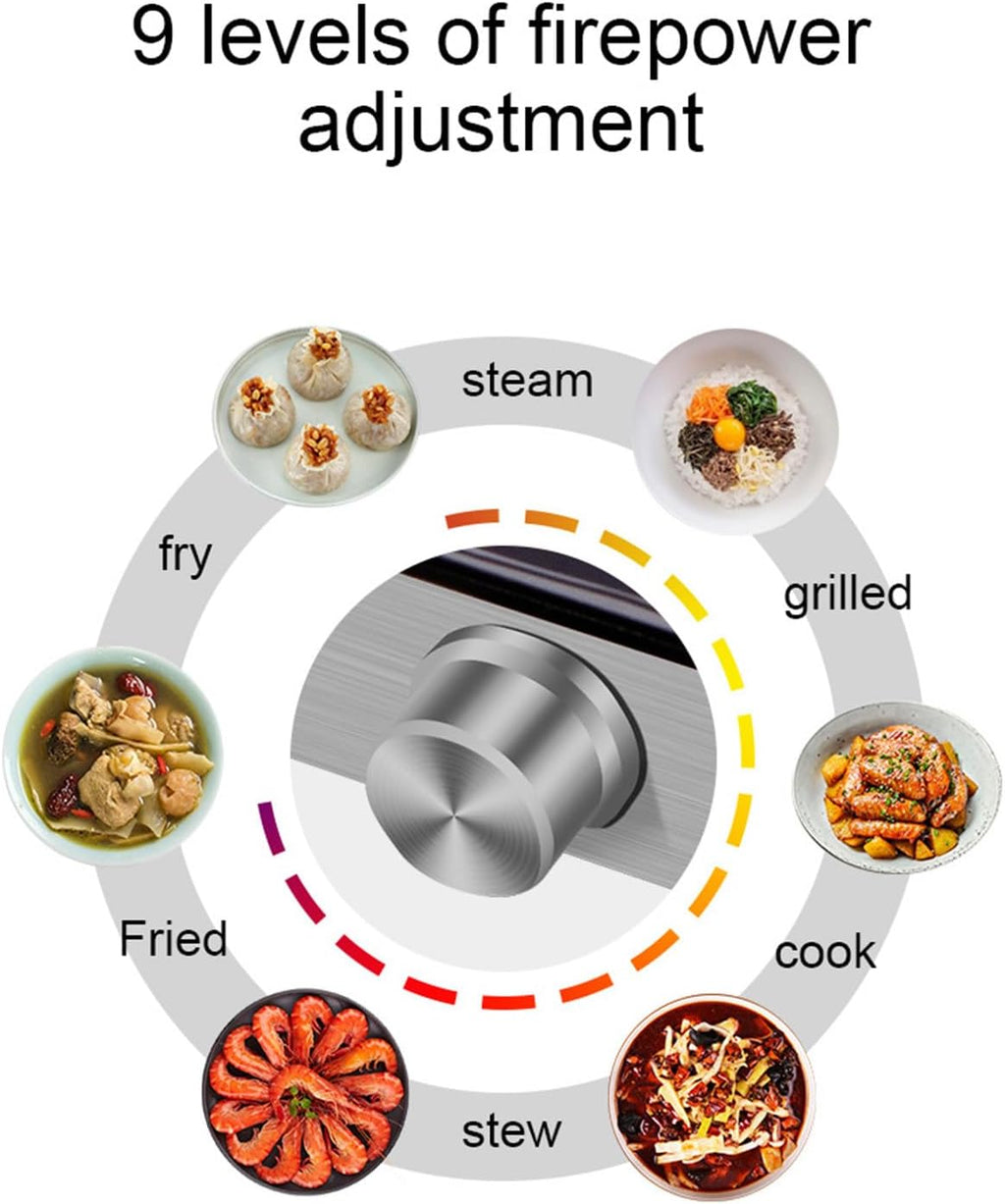 3500W Portable Induction Cooktop Timer Temperature Control Induction Cooktop Intelligent Touch Control Heating Plate for Kitchen Cooking