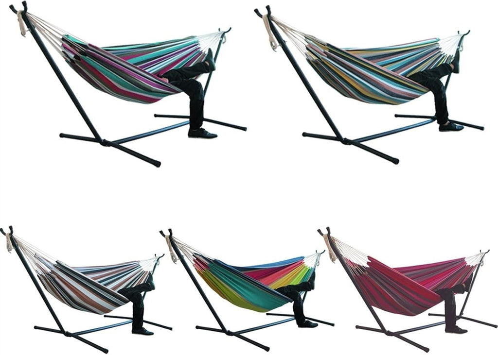 Swing Two-Person Hammock, Camping Thickened Swing Chair, Outdoor Hanging Bed, Canvas Rocking Chair, 200 * 150cm Swing seat (Color : C)