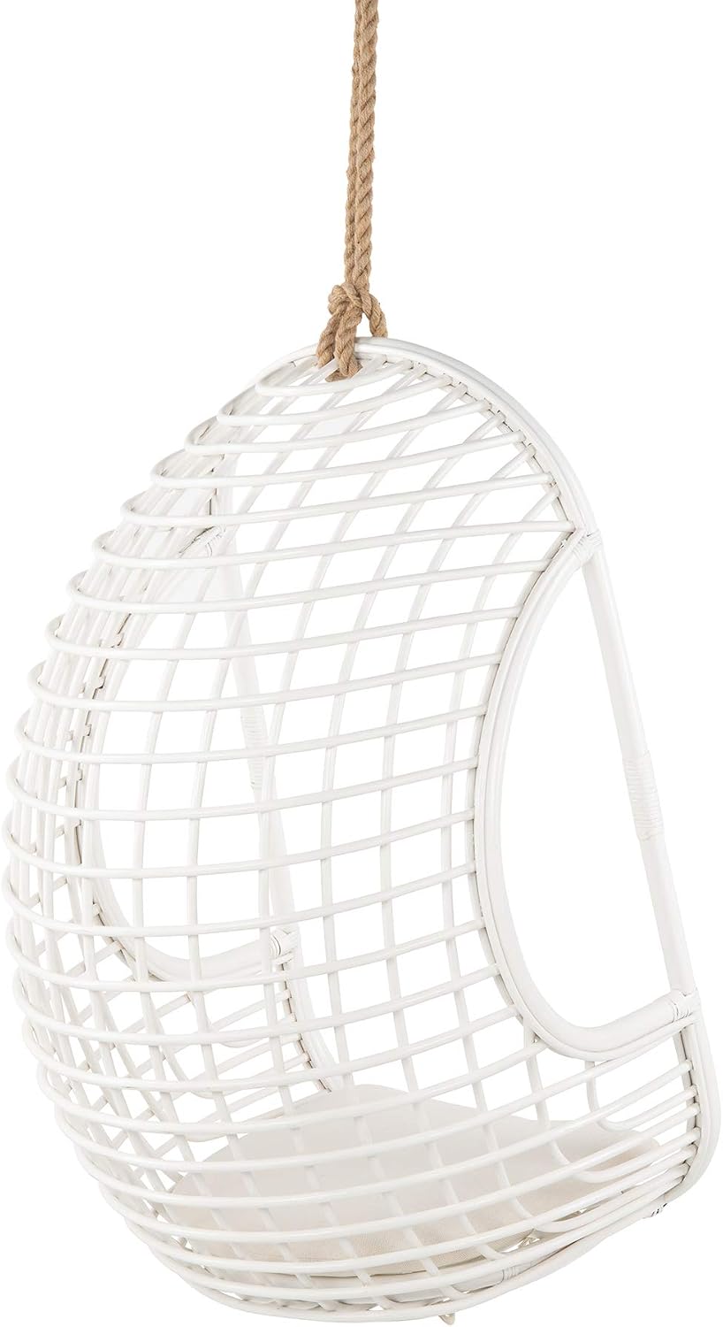 KOUBOO Grid Rattan Hanging Chair, Hammock Chairs with Stands for Patio, Hanging Egg, Swings, Bedroom, Adjustable Height Resistant, Outdoor & Indoor, Home Decore, Natural